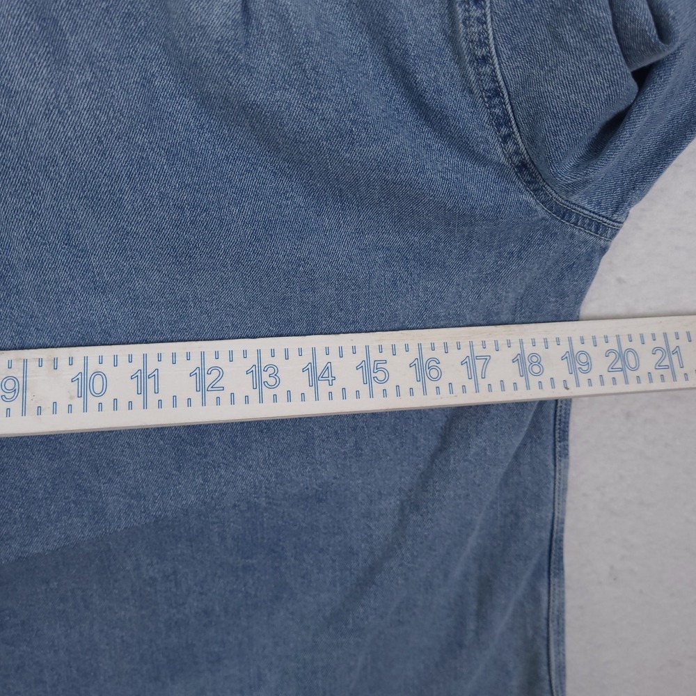 Quince Denim Button Down Shirt Womens M Blue Light Wash Cotton Classic Utility - Picture 4 of 13